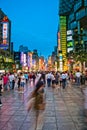 West nanjing road night view Royalty Free Stock Photo