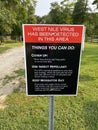 West Nile Virus Has Been Detected Sign