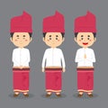 West Nusa Tenggara Character with Various Expression