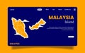 Landing Page Malaysia Island vector map