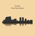 West Palm Beach, Florida city silhouette