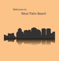 West Palm Beach, Florida city silhouette