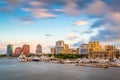 West Palm Beach, Florida, USA downtown skyline on the Intracoastal Waterway Royalty Free Stock Photo