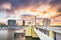 West Palm Beach, Florida, USA skyline on the Intracoastal Waterway Royalty Free Stock Photo