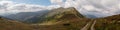 West panorama view from hillside of Dumbier in Nizke Tatry mountains Royalty Free Stock Photo