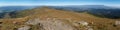 West panorama view from summit of Kralova hola in Nizke Tatry mountains