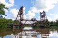 West Pearl River Bridge over the Old Pearl River in St. Tammany Parish, Louisiana Royalty Free Stock Photo