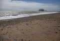 West Pier, Brighton, England - the beach and the sea. Royalty Free Stock Photo