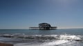 West Pier in ruined state at Brighton, England. Royalty Free Stock Photo