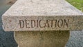 The West Point Dedication bench.