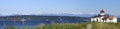 West Point Lighthouse Discovery Park Panorama Royalty Free Stock Photo