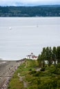 West Point Lighthouse, Seattle, Washington. Royalty Free Stock Photo