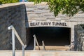 Entrance to the Beat Navy Tunnel on the campus of West Point Naval academy Royalty Free Stock Photo