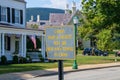 Sign seen on the campus of West Point Military Academy directing cadets to cross the road by using the Beat Navy Tunnel Royalty Free Stock Photo