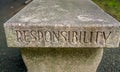 The West Point Responsiblity bench. Royalty Free Stock Photo