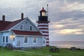 West Quoddy Head Light Sunrise HDR Royalty Free Stock Photo