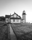 West Quoddy Head Lighthouse, in Lubec, Maine Royalty Free Stock Photo