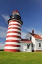 West Quoddy Head Lighthouse, Maine Royalty Free Stock Photo