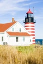 West Quoddy Head Lighthouse, Maine, USA Royalty Free Stock Photo