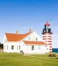 West Quoddy Head Lighthouse, Maine, USA Royalty Free Stock Photo