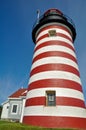 West Quoddy Head Lighthouse, Maine, USA Royalty Free Stock Photo