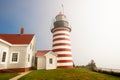 West Quoddy lighthouse Royalty Free Stock Photo