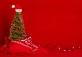 West Red Christmas card background with cowboy bandanna