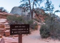 West Rim Trail Sign Royalty Free Stock Photo