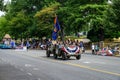 West Seattle Grand Parade, Veterans of Foreign Wars participants riding in a military jeep
