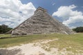 The west side of the famous kukulkan temple into mayan Chichen Itza Royalty Free Stock Photo