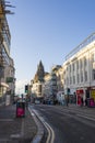 West street road in Brighton. British people and tourists in autumn England