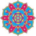 West style mandala in color Royalty Free Stock Photo