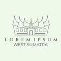 west sumatra traditional minimalist line art