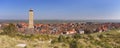 West-Terschelling and Brandaris lighthouse on Terschelling Royalty Free Stock Photo