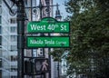 West 40th St, Manhattan, New York, USA Royalty Free Stock Photo