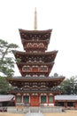 West tower of Yakushi ji in Nara Royalty Free Stock Photo