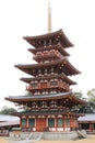 West tower of Yakushi ji in Nara Royalty Free Stock Photo
