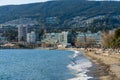 Ambleside Park Beach in springtime. West Vancouver, BC, Canada.