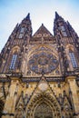 West view and main portal St. Vitus Cathedral Prague Czech Republic Royalty Free Stock Photo