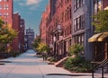 West Village neighborhood in New York, New York USA.