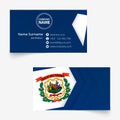 West Virginia Flag Business Card, standard size 90x50 mm business card template