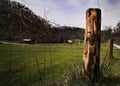 West Virginia mountains barn field