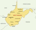 West Virginia - vector map