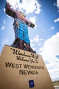 Artistic view of Wendover Will cowboy sign Royalty Free Stock Photo