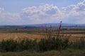 West Yizreel valley near the city of Kiryat Tivon in cloudy day Israel.