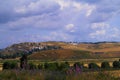 West Yizreel valley near the city of Kiryat Tivon in cloudy day Israel.