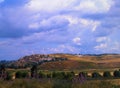 West Yizreel valley near the city of Kiryat Tivon in cloudy day Israel.