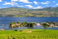 Westbank West Kelowna Okanagan Lake Vineyard Royalty Free Stock Photo