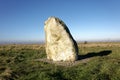 The Battle of Ethandun Memorial Stone near the Westbury White Horse,Wiltshire, United Kingdom