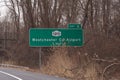 Westchester County Airport sign Royalty Free Stock Photo